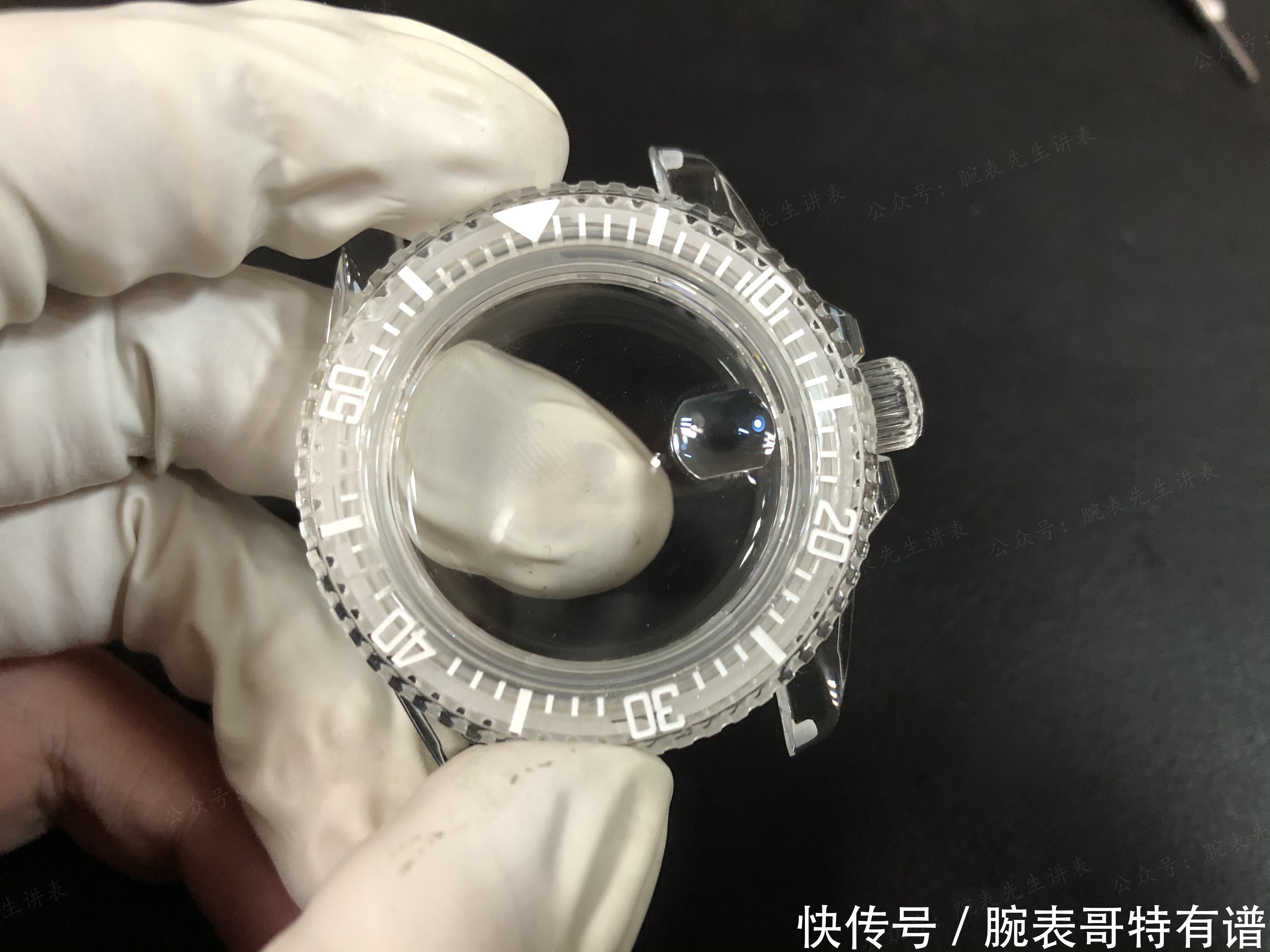 全水晶壳机身,爆改劳力士水鬼!撞表率为零的劳力士透明水鬼!