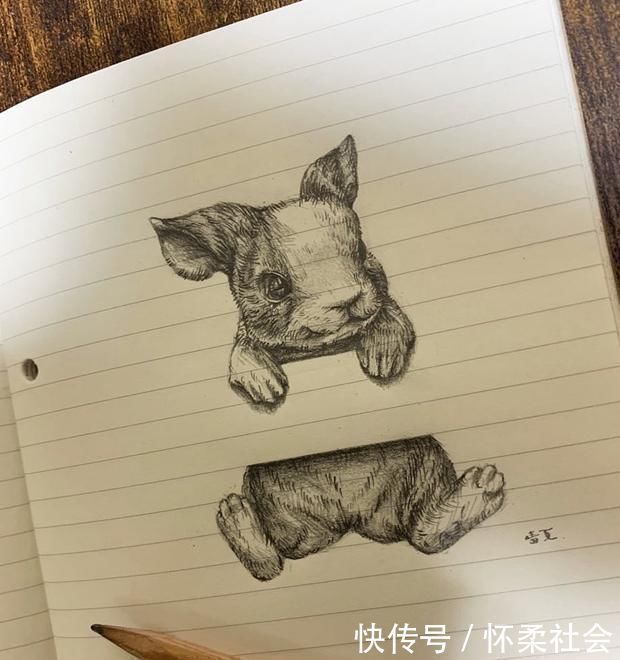 小动物们|当本子遇到二次元插画师,爬上“栏杆”的小动物们实在太可爱了