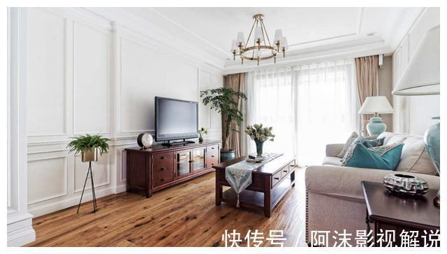 线条勾勒|103平美式风空间，简约设计清丽优雅，线条勾勒层次丰富