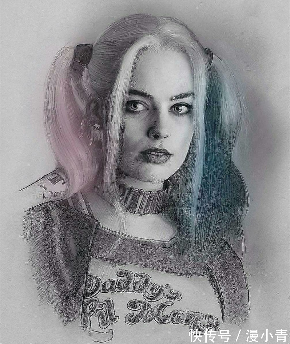 技巧#黑白照片还是人物素描,用高级绘画技巧诠释心中对于名人的喜爱