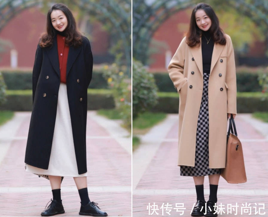 时髦 微胖女人试试“长外套”,遮肉显瘦!搭配长裤、半身裙都很美