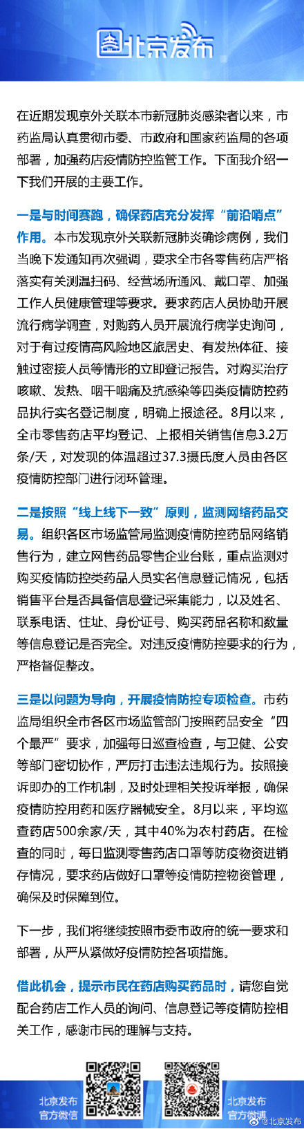 药店|北京各药店对咳嗽发热等4类药品实名登记，明确上报途径
