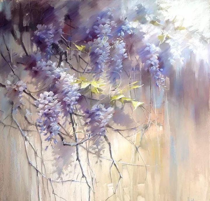 花瓣#太疯狂了!原来用粉笔画画,也可以这么美,简单几招教你,美到邻居羡慕嫉妒