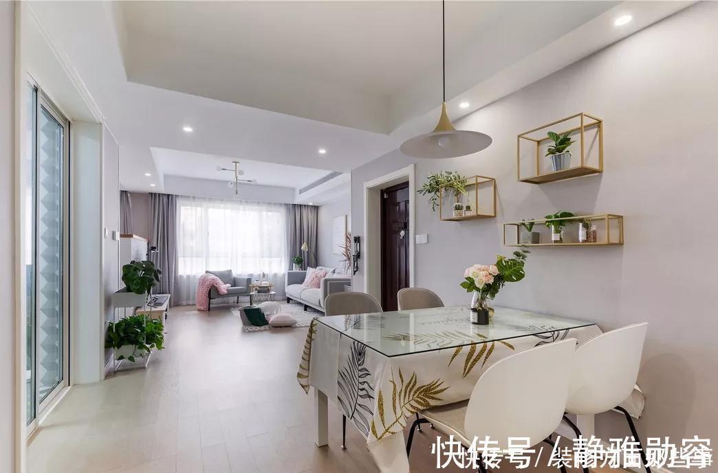 文艺度|103平现代简约公寓,巧用视觉延伸效果,空间大不少