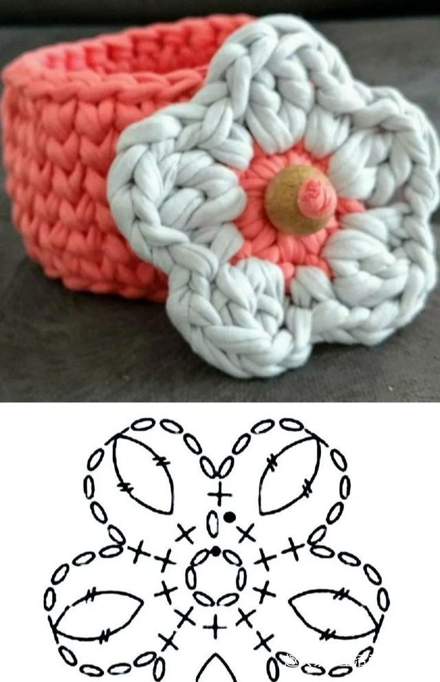 布条这样钩织,快速变收纳筐,放家里不好用吗DIY编织附教程