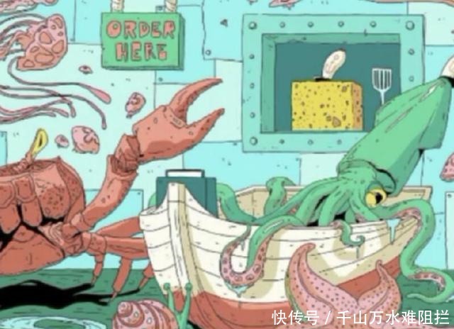章鱼|《海绵宝宝》的真实样子大公开,蟹老板被打回原形,章鱼哥变了样