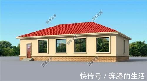 占地面积|农村一排五间平房图片设计图，不到25万就能建，还不用考虑限高