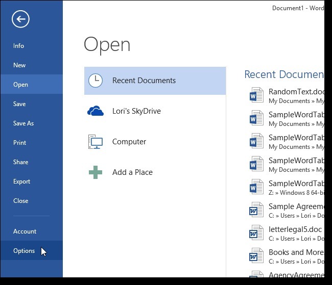 如何更改Microsoft Word 2013中的规则度量单元