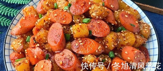 调味料|普通的土豆，加一根火腿进去，转身变成美食，大人小孩都爱吃！