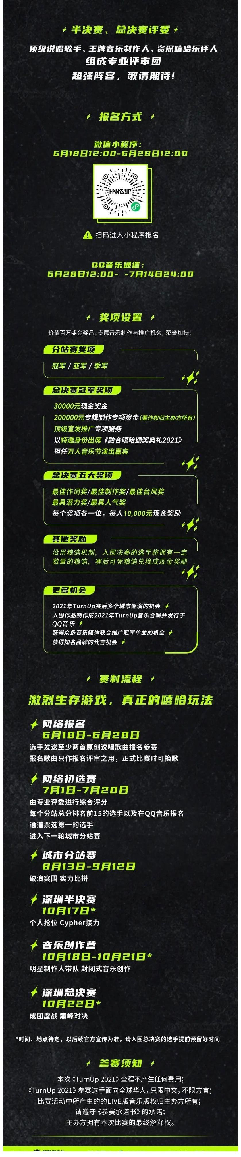 嘻哈融合体|说唱的进阶门槛——TurnUp说唱大赛2021报名启动!