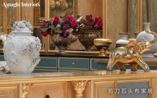 珍珠母贝|Asnaghi Interiors家居的奢华与典雅,豪宅餐厅的高配餐桌