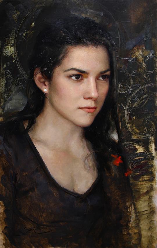 Cesar!古巴裔美国画家Cesar Santos人物肖像的作品