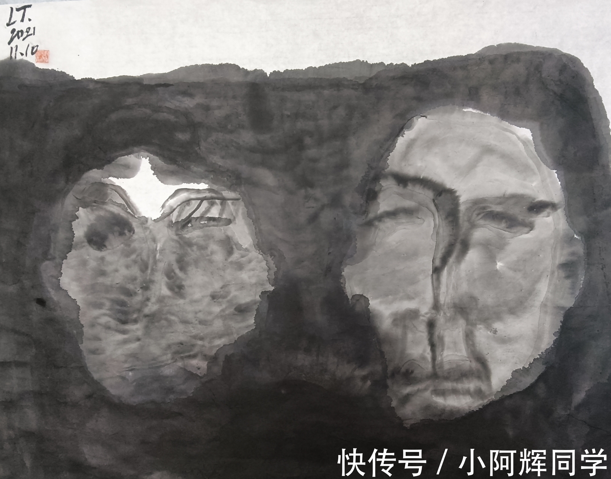 博士!「直击书画」张铁瀛博士,水墨写意人物画创作需要研究微观心理学