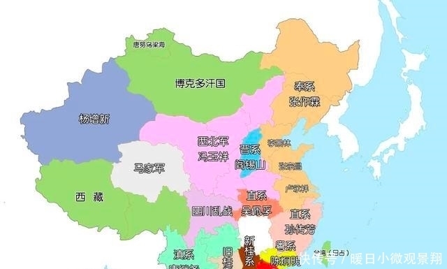 地图|用地图还原民国军阀乱斗史，张作霖虎踞东北，龙虎狗中原内斗