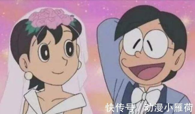 大雄|哆啦A梦:二十年后,大雄娶了静香,看到小夫娶的:抱歉打扰了!