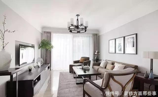 水墨画|115平中式三居室,只有在看到客厅水墨画才感到中式韵味