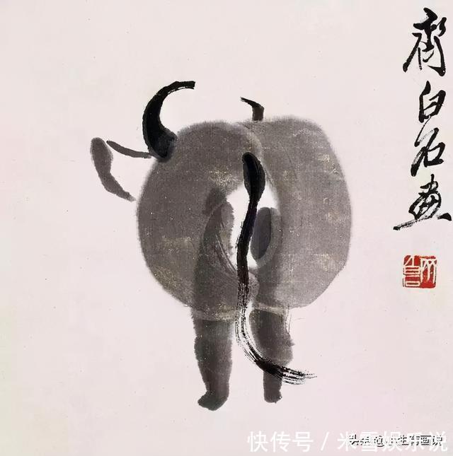 专攻&同是画牛,齐白石:被嘲笑是幼儿园水准,李可染:宗师级别