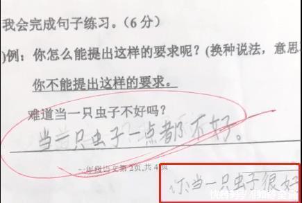 小学生语文期中考试，答案“独特”却被扣分，妈妈质问老师哪错了！