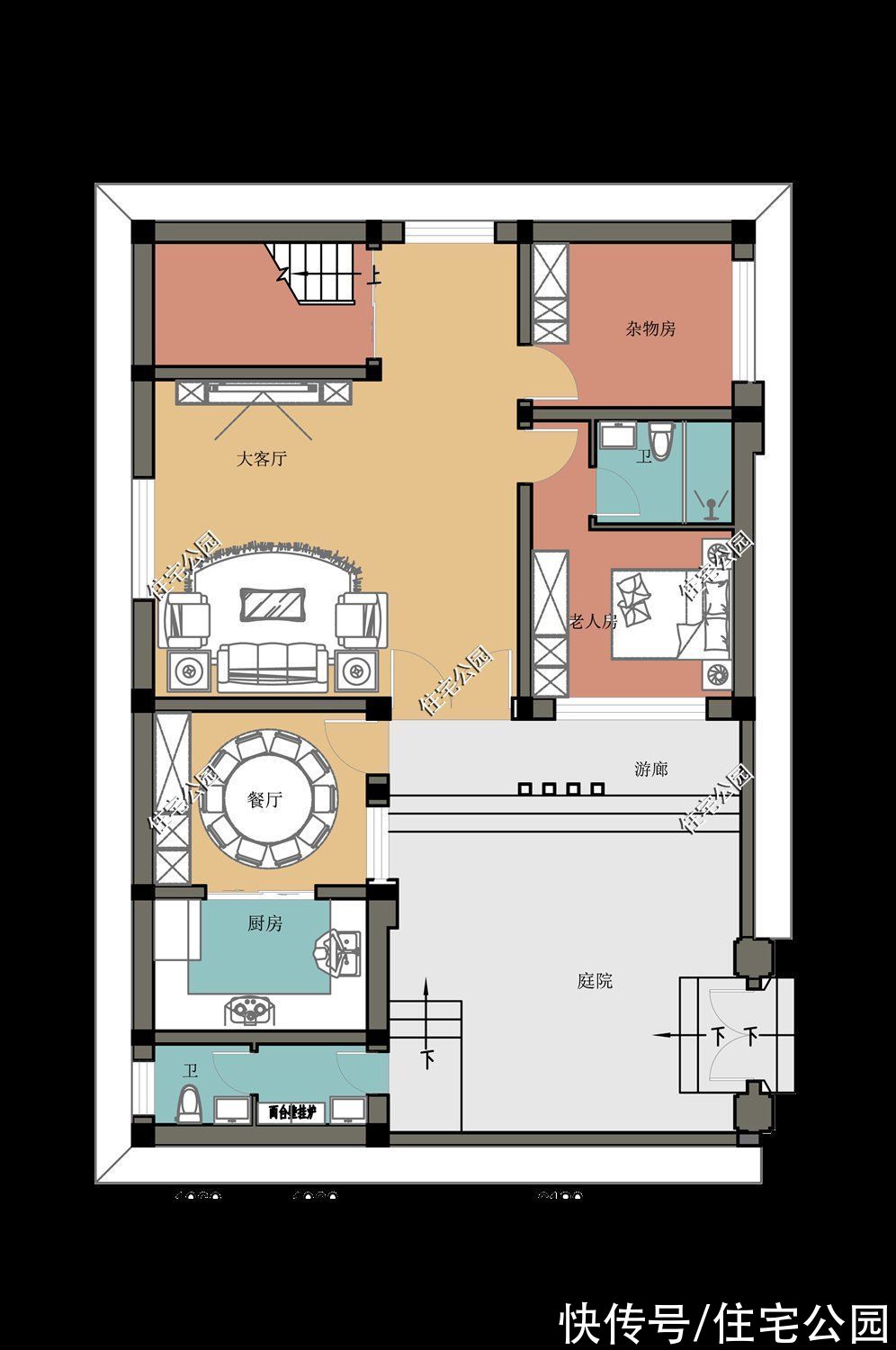 布局|农村建房有院才实用，这10套大院户型送给你，总有一款适合你