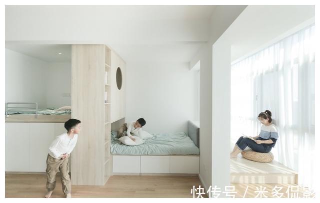 客厅|北京四口之家的59㎡，超强收纳的玄关、大客厅、双卫浴，厉害！