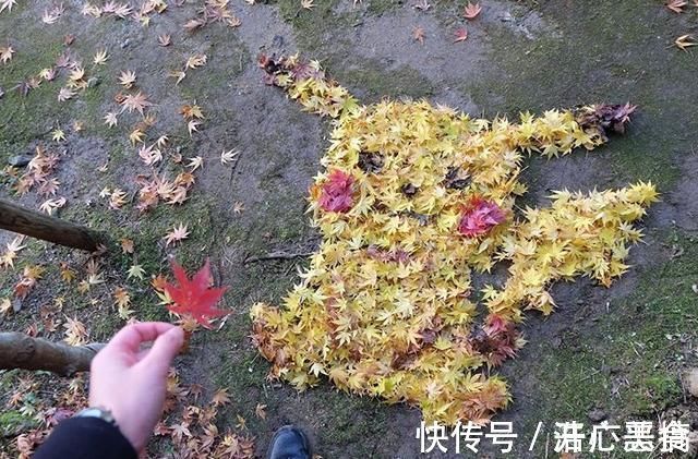 黑板报|日本的老师动漫细胞有点强:黑板上画动漫场景,落叶堆皮卡丘