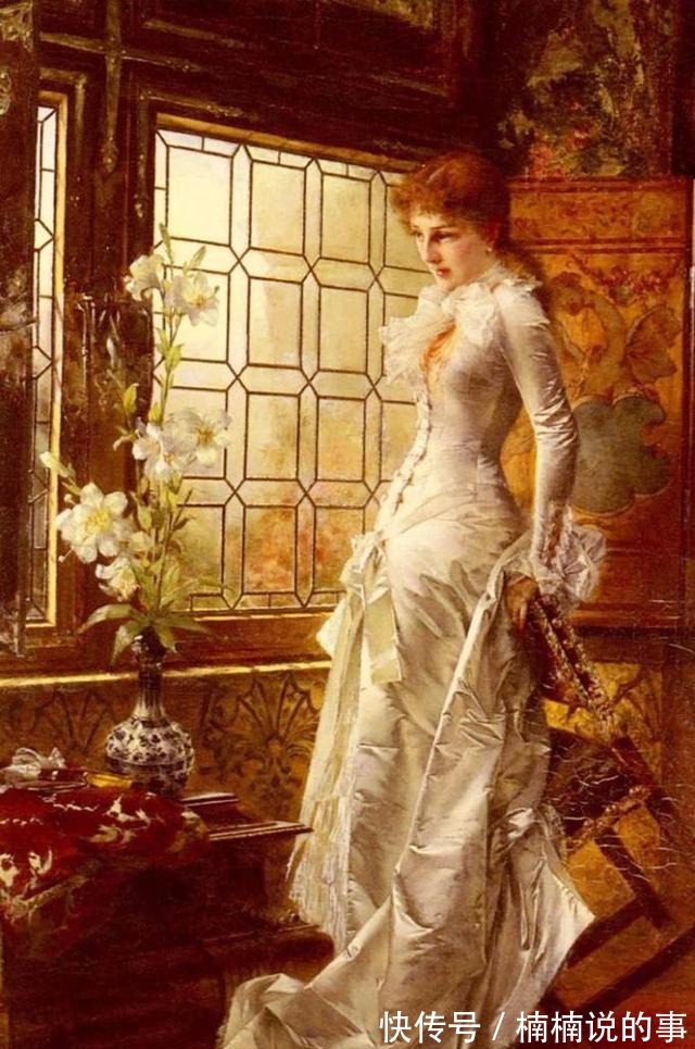 服饰#康拉德·基塞尔,把贵妇们的容貌与服饰,表现得极为富丽奢华!