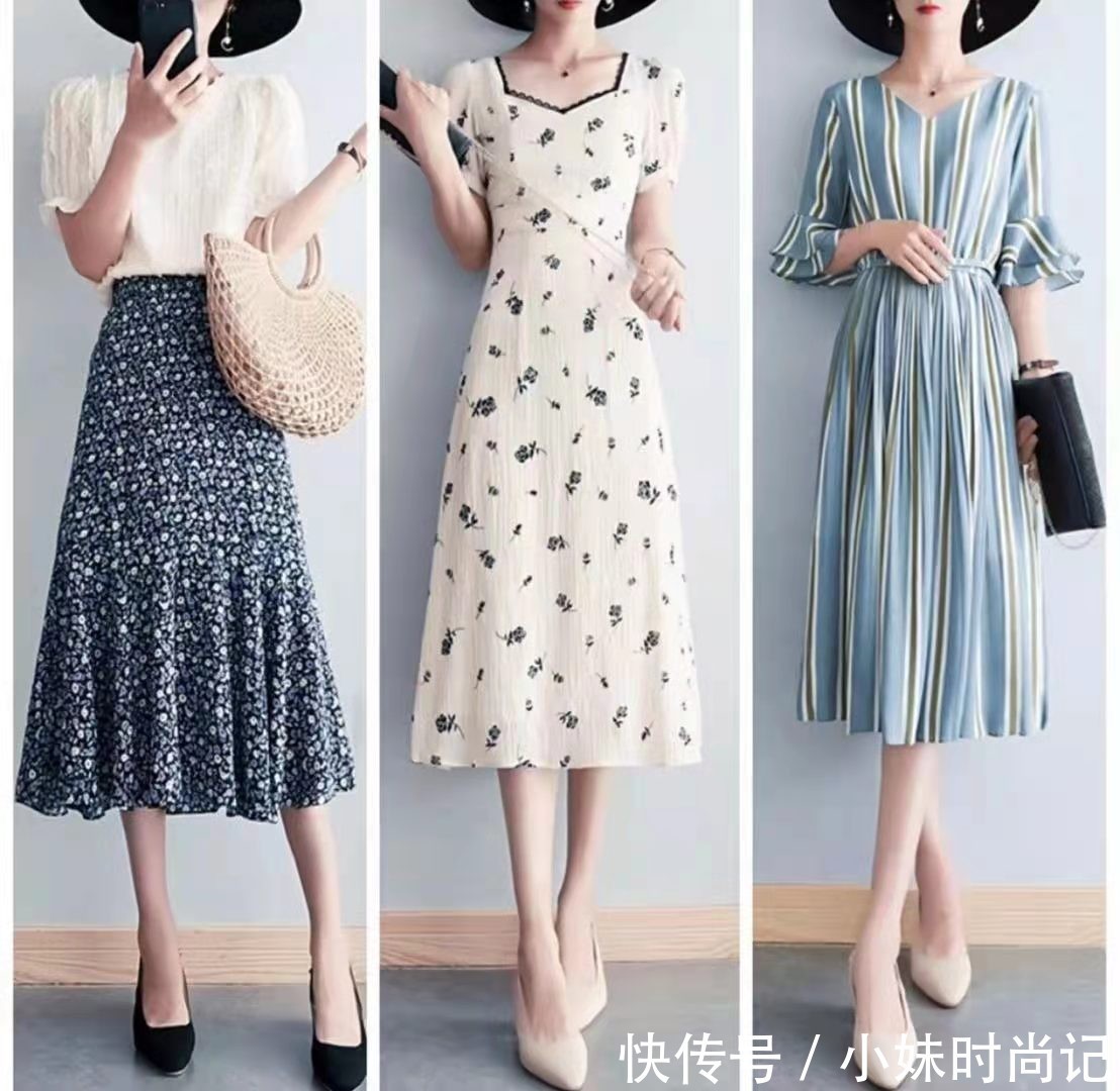 穿衣|“印花裙”优雅有品味,这几套照着穿很减龄