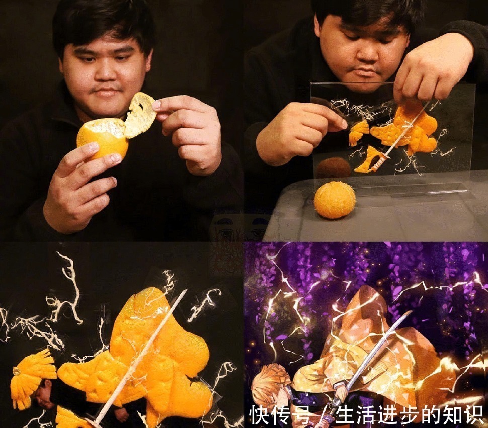 小哥|泰国小哥用“橘子皮”cos我妻善逸,这想象力绝了!