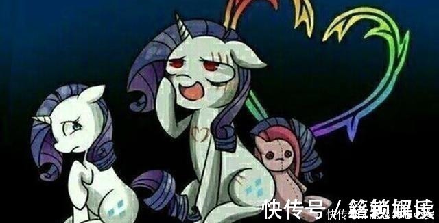 小蝶|小马宝莉黑暗画师笔下的小马,云宝堕入黑暗,碧琪直接粉切黑