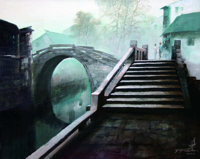 静恬#舒益谦的绘画作品,有一种诗意的美!