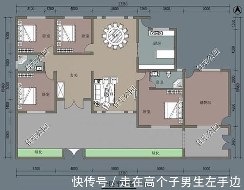小院|农村建房还是有个院子好，10套农村平层小院，既能停车还能养鸡鸭