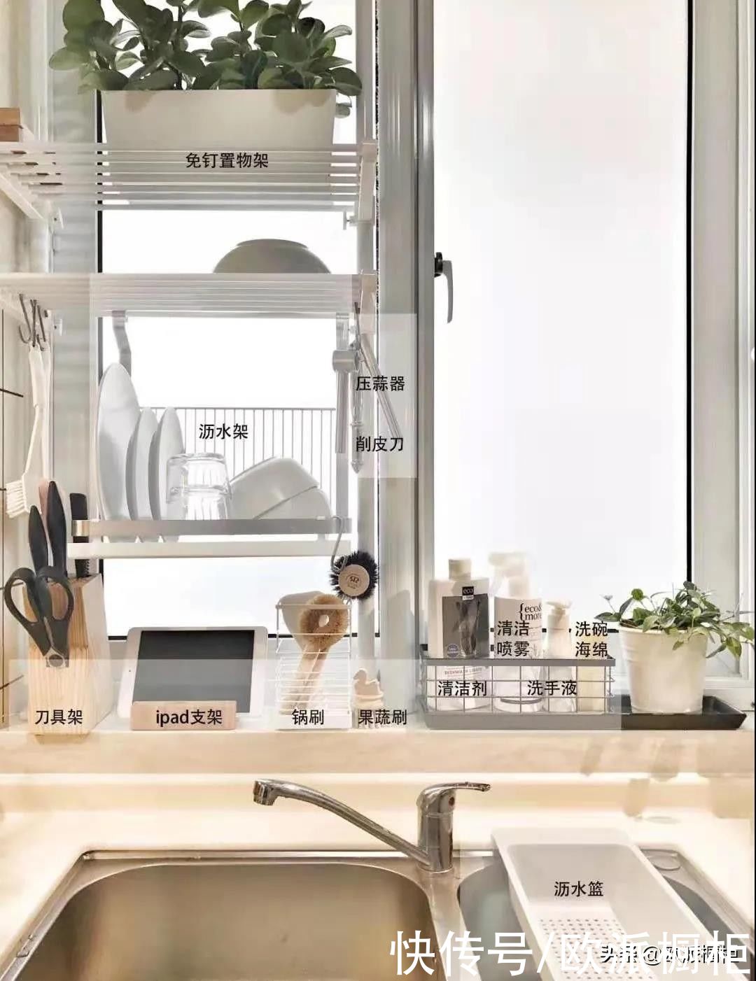 挂杆|没想到吧，厨房这个位置其实是收纳宝地