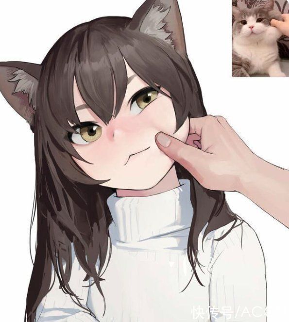 耳朵!网友分享猫耳的不同画法,好怪哦,再看一眼