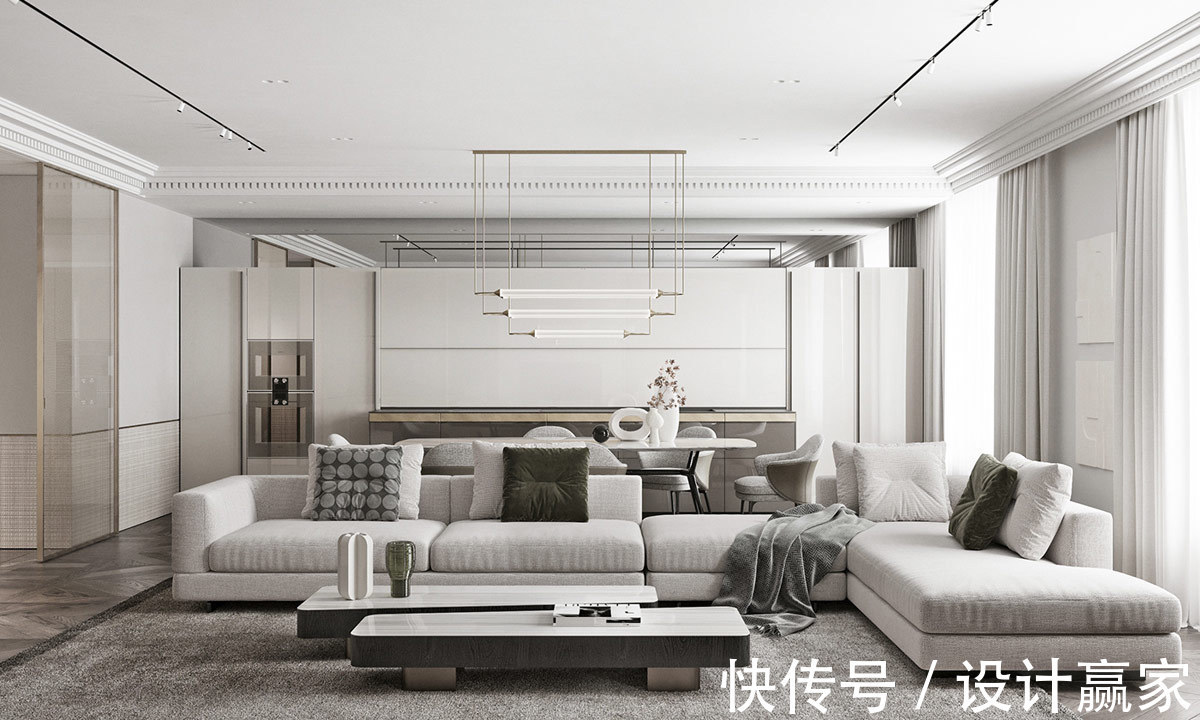 创意性|230㎡开放式公寓,创意性设计,经典时尚的色调,居住体验非同一般