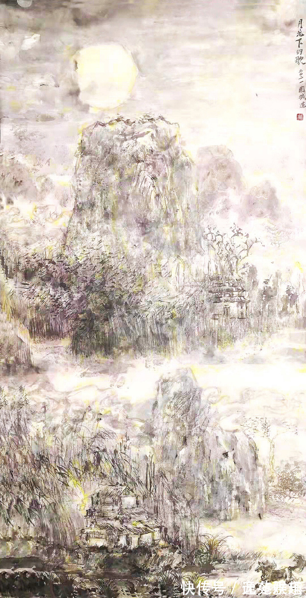 烟柳&「画作欣赏」一帘烟柳一路风景,画家余国城作品欣赏