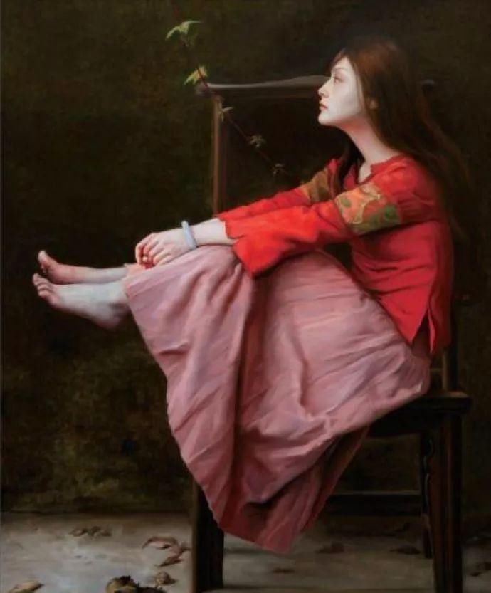  写实油画|一幅油画448万，这画中的少女到底有多美！