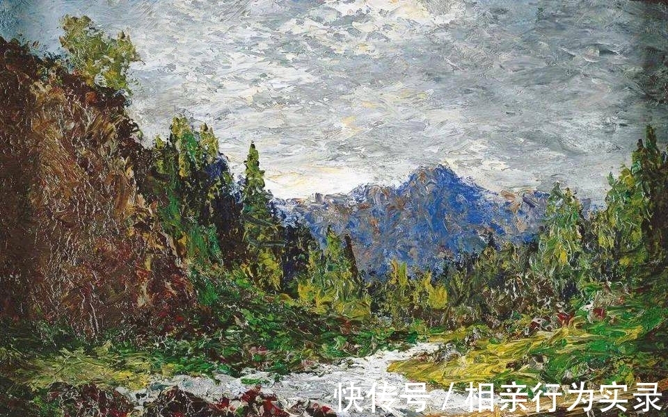 空间感&他是印象派画家,风景油画调子清雅,动感的笔触肌理让人赏心悦目