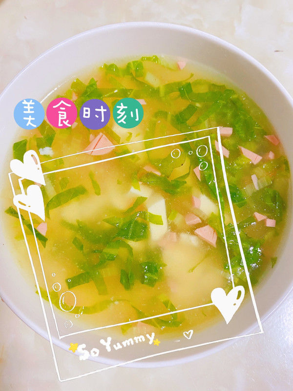 小白菜|青菜豆腐汤