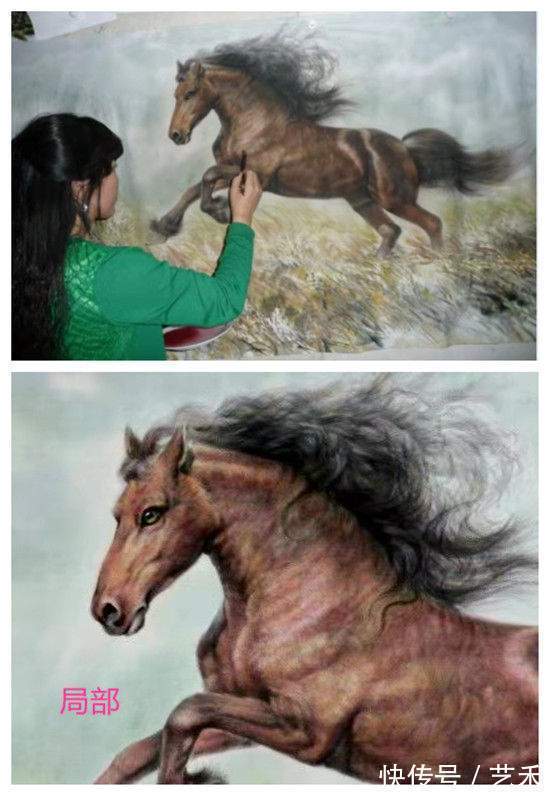 画家!画家潘红以情画鹿以心画鹿献礼建党百年