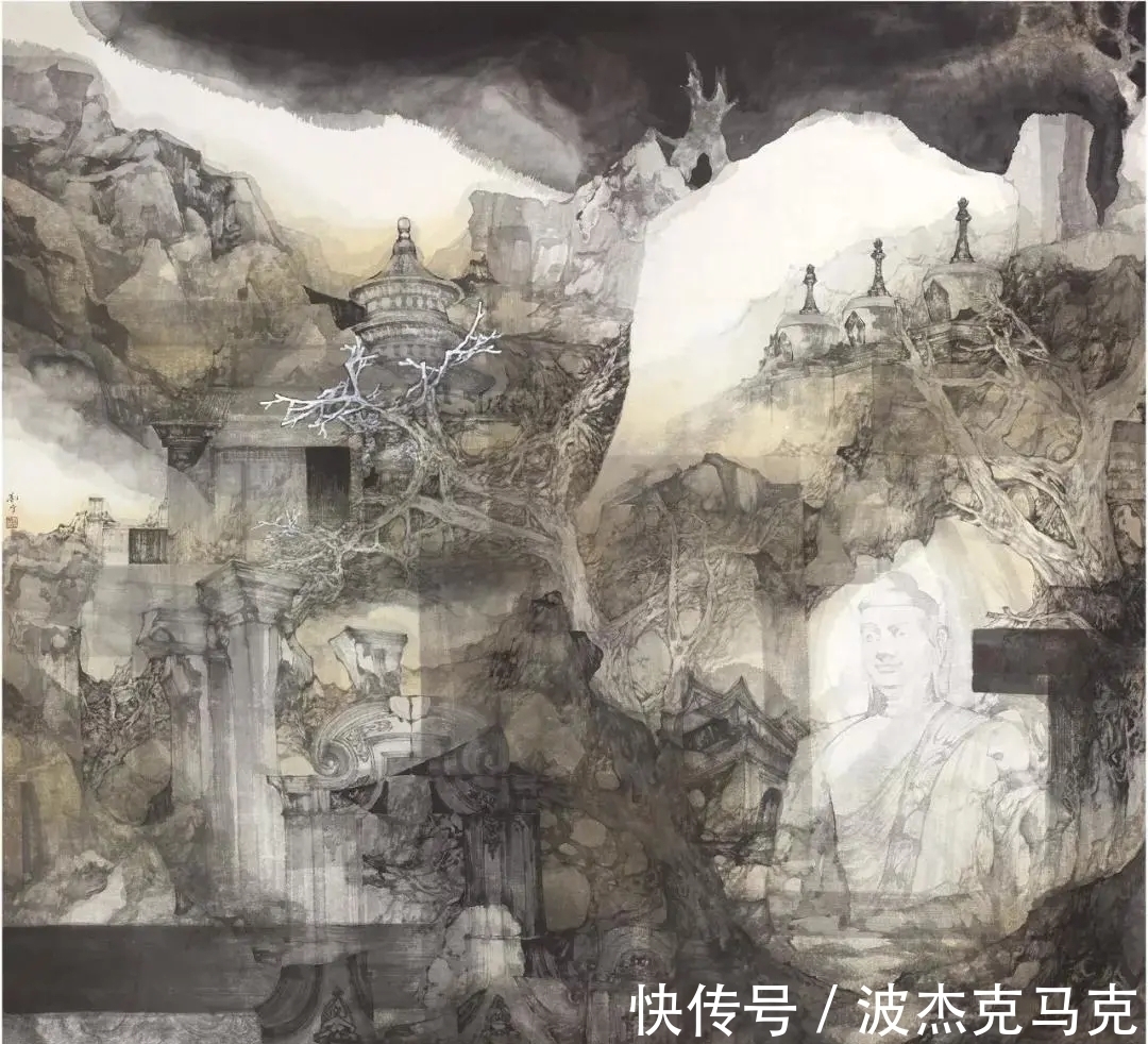 山水画!她有姣好的面容、模特的身材,然而她却选择了艰辛的山水画艺术