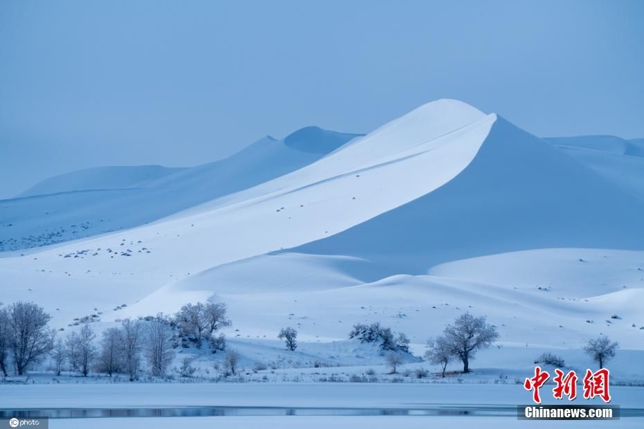 降雪|塔克拉玛干沙漠迎罕见降雪 沙漠披银装宛若童话世界