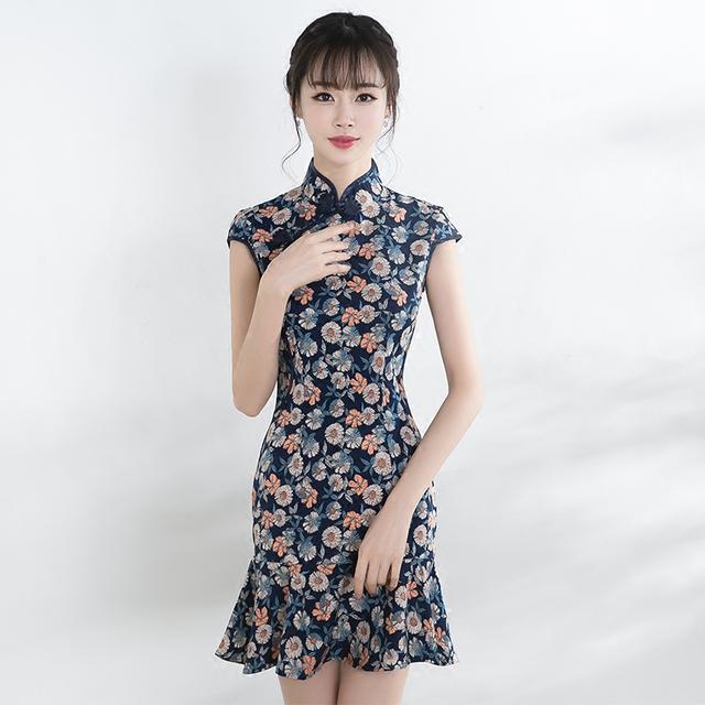 优雅|中国风竟然可以这么时髦,修身显瘦旗袍连衣裙,优雅女人味满满