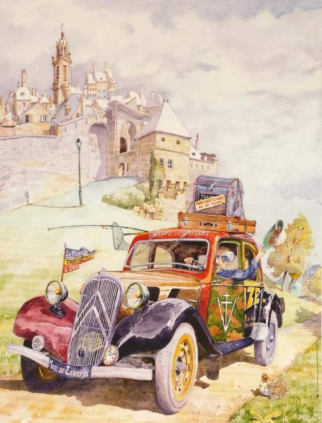 水彩&颇有想象力的插画:童话故事般的建筑水彩