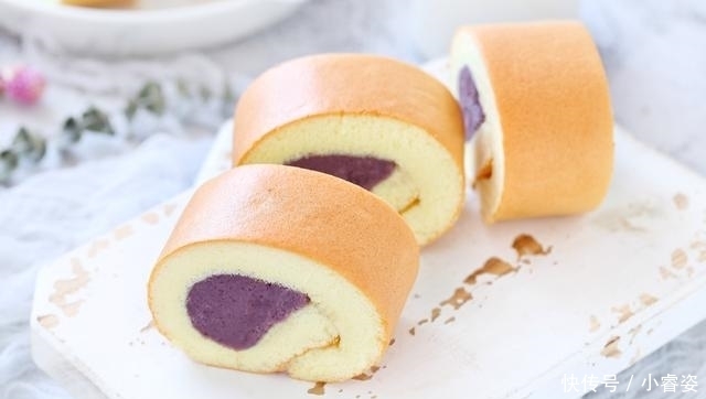 香芋紫薯馅|烘焙必做的一款蛋糕卷,细腻光滑不开裂,无添加比外面卖的好百倍