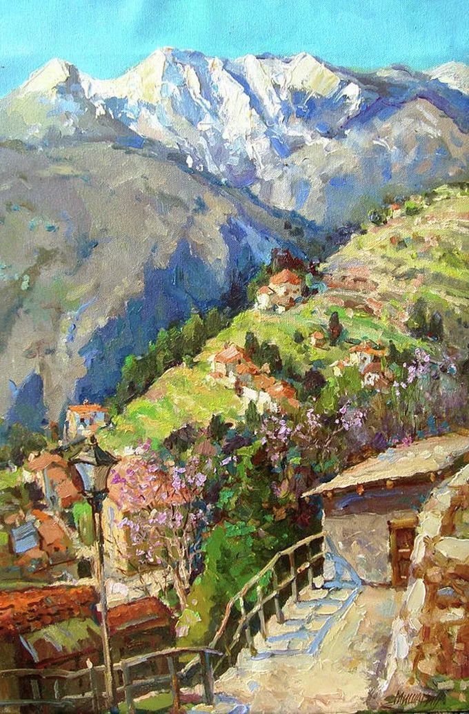 俄罗斯@浓郁的色彩,俄罗斯画家安德烈·米沙金的风景油画(一)