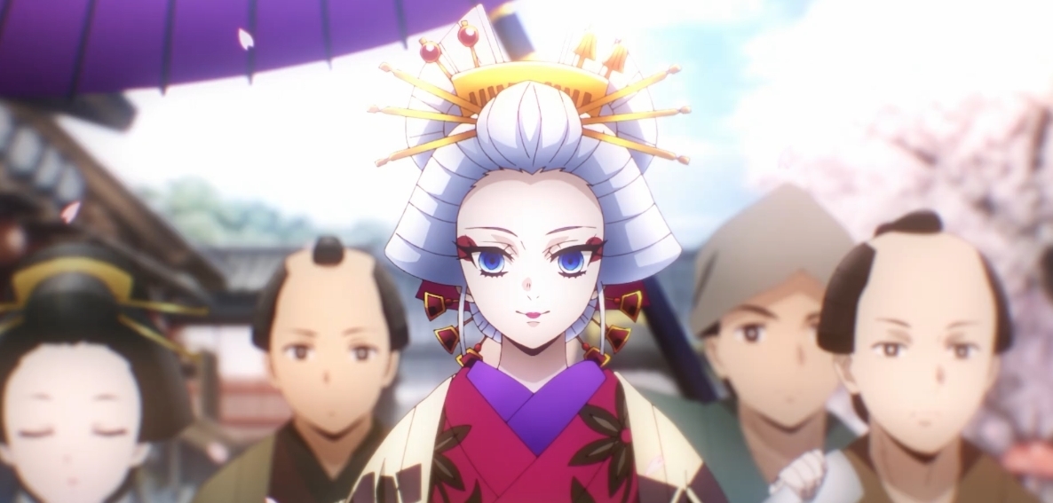 飞碟社|鬼灭之刃堕姬人类形象公开 超高颜值的小梅 补完漫画幸福人生结局