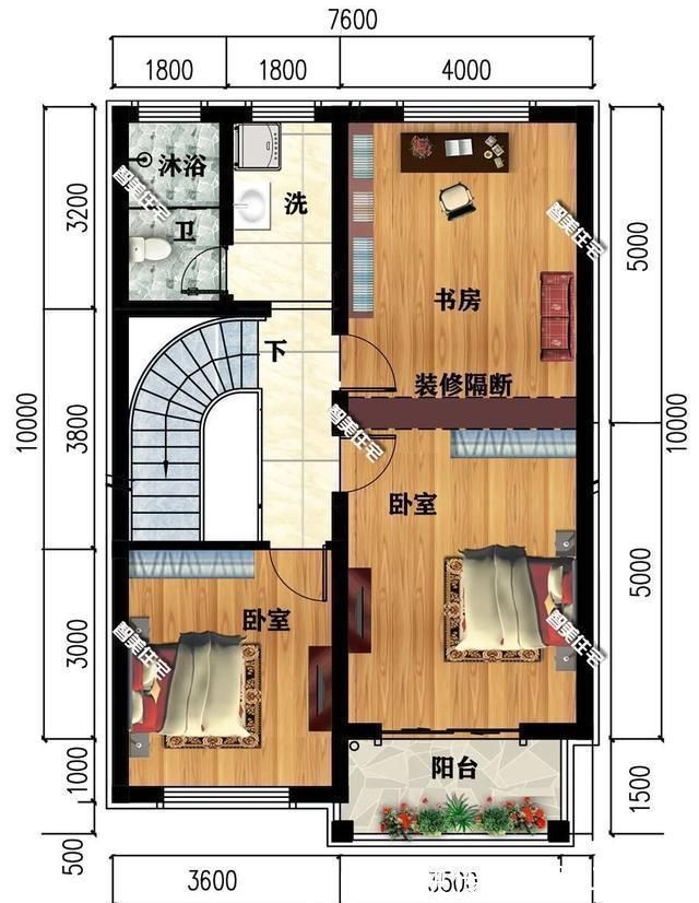 两厅|占地面积不到90平米的小别墅，款款颜值高，造价18万赚大发了