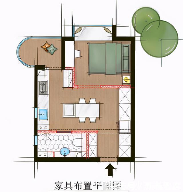 客餐厅|一个人住,怎么舒服怎么来!43㎡,麻雀虽小五脏俱全