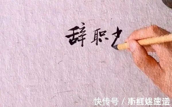 辞职书&书法高手用“启功体”写辞职书,清刚劲秀,笔法精妙,字字精彩