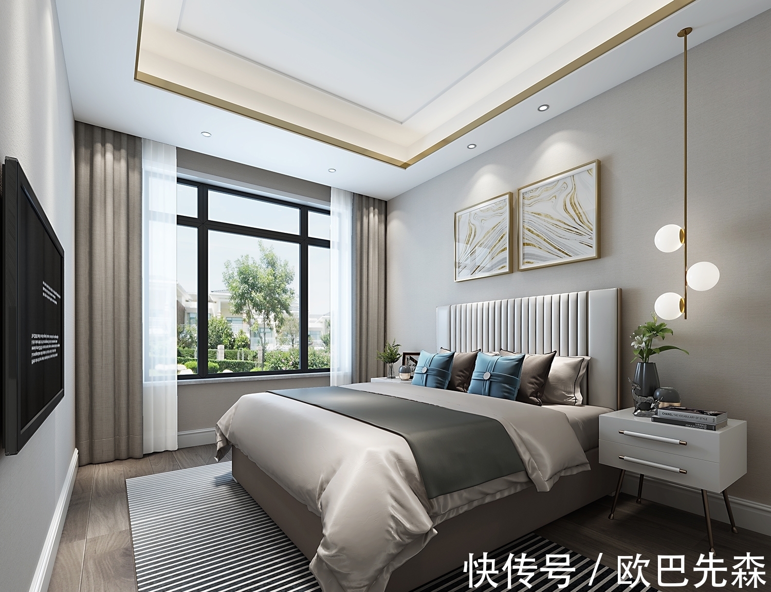 次卧空间|250㎡现代轻奢,精致艺术范直击心灵!